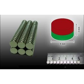 Neodym Magnet Round 5x2mm (10x)