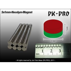 Neodym Magnet Round 3x1mm (10x)
